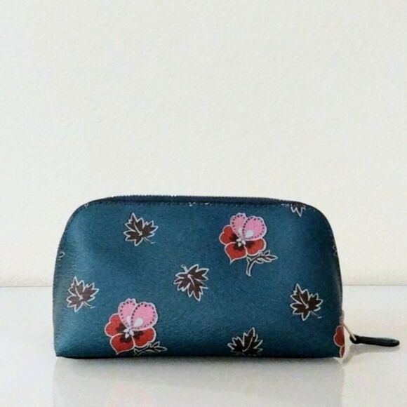 Coach WildFlower Teal Cosmetic Bag - Picture 7 of 9